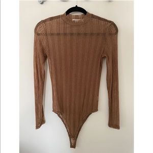 Gold see through bodysuit